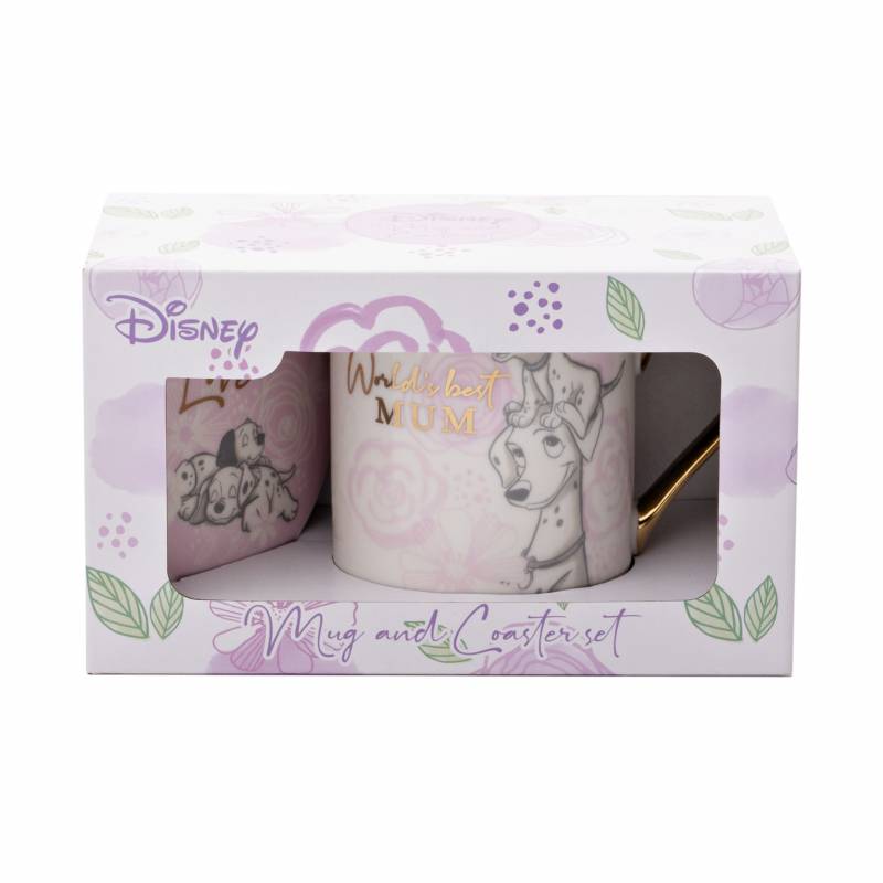 101 Dalmatians Best Mum Mug and Coaster Set