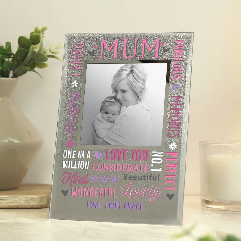 Personalised Mum Glitter Frame